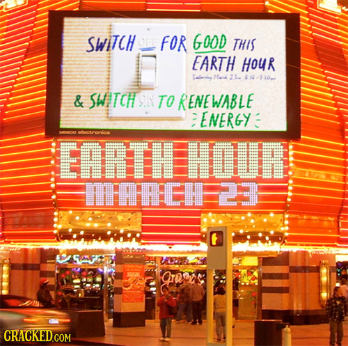 SWITCH FOR GOOD THIS EARTH HOUR 23. & SWITCH ON TO RENEWABLE ENERGY electronlos EARETH HOUR FfIF 5