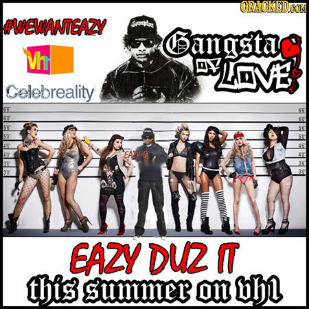 GRACKEDOON #WEWANT6AZY ortar Gangstae Vhr LOVE Celebreality 60' 56' 50' 40 EAW 30' EAZY DU2 A this summer on h