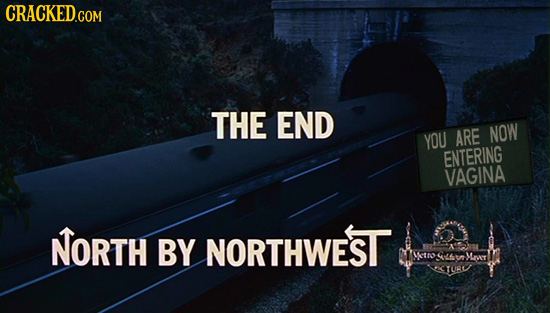 THE END YOU ARE NOW ENTERING VAGINA NORTH BY NORTHWESL WEtO 24 MT TUBU 