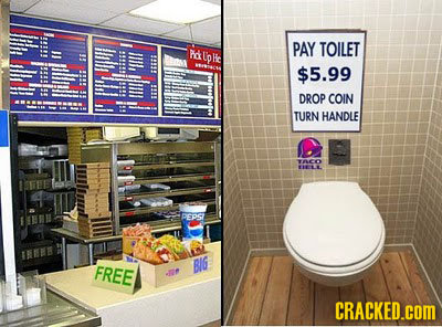 PAY TOILET Mek dlpke 74CN $5.99 DROP COIN TURN HANDLE TEO 1 DET FREE BIG CRACKED.cOM