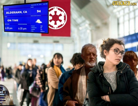 GRACKEEDOO OON CA 94 ALDERAAN. ON TIME 6-20 pm 6:35 pm