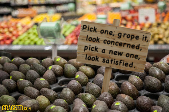 Pick one: look grope it, concernedr pick a new look one, satisfied. CRACKED COM