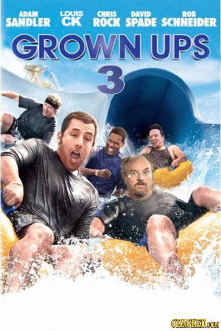 ADAM LOUIS CHRIS DAVID ROB SANDLER CK ROCK SPADE SCHNEIDER GROWN UPS 3