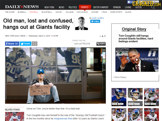 CRACREDCOM DAILY NEWS NEW YORK NEWs POLITICS SPORTS ENTERTAINMENT OPINION LVING AUTOS THE OCopr BASEBALE BASKETBALL HOCKEY COLLEOE SCHOOL SOCCER I-TEA