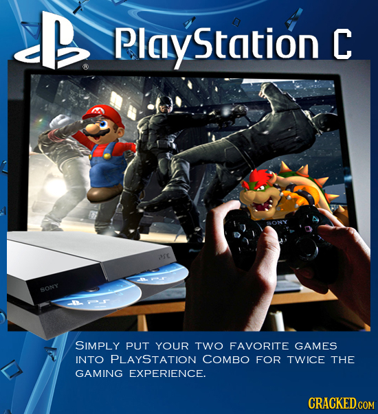 B Station C arc SONY SIMPLY PUT YOUR TWO FAVORITE GAMES INTO PLAYSTATION COMBO FOR TWICE THE GAMING EXPERIENCE.