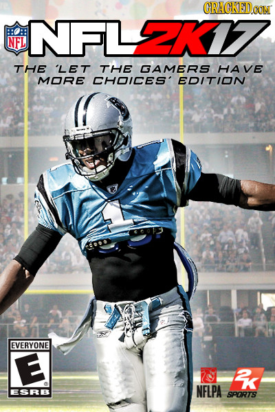 CRACKED.OON NFL2X17 NFL THE 'LET THE GAMERS HAVE MORE CHOICES' EDITION G EVERYONE E & NFLPA ESRB SPORTS