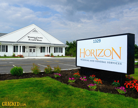 WEDDM CHArEL B AD INENAL HoMe 1329 HORIZON WIDDING AND FUNERAL SERVICES