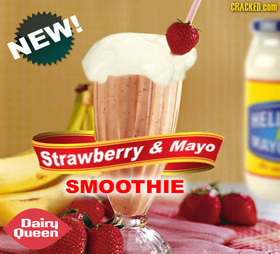 CRACKED.cOM NEW! & Mayo Strawberry SMOOTHIE Dairy Queen 