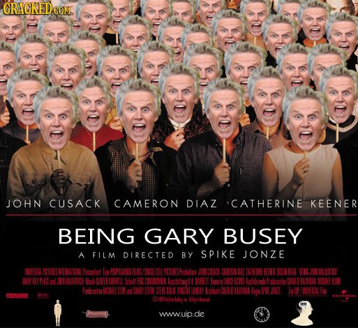 CRACKED COM JOHN CUSACK CAMERON DIAZ CATHERINE KEENER BEING GARY BUSEY A FILM DIRECTED BY SPIKE JONZE BGB PCIOESNORLAT catiet In PAAO SE C PETIRSPHIM