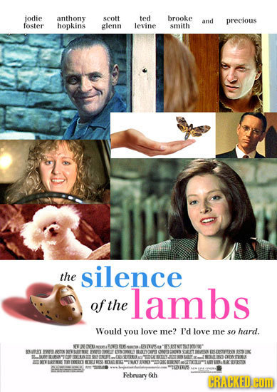 jodie anthony scott ted brooke and precious foster hopkins glenn levine smith the silence lambs of the Would you love me? I'd love me sO hard. 0 IS ul