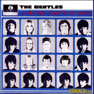 THE BEATLES PARUORHONE A HARO DAYT'S NNIhT ol -CRAGKEDCONH