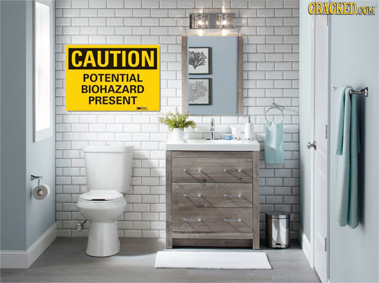 CRACKEDON CAUTION POTENTIAL BIOHAZARD PRESENT