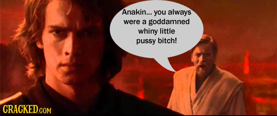 Anakin... you always were a goddamned whiny little pussy bitch!