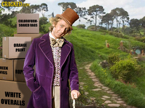 CRACKEDCOND CHLOROFORM- SOAKED RAGS ORANGE PAINT REEN nGs ROP WHITE OVERALLS nanen