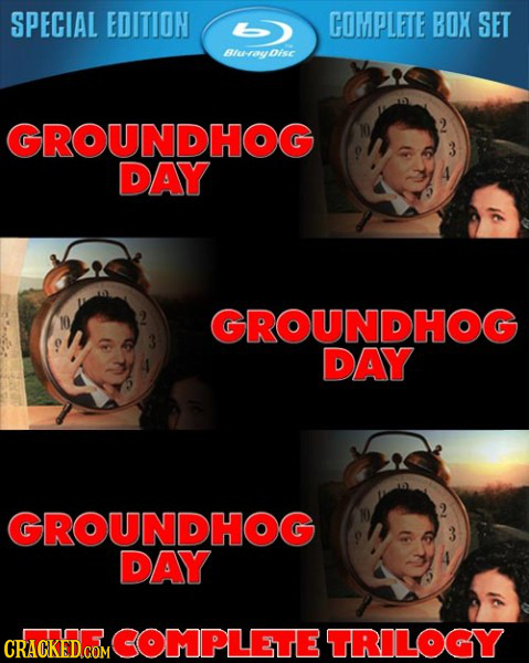 SPECIAL EDITION COMPLETE BOX SET Blu-ryDise isc GROUNDHOG DAY GROUNDHOG DAY GROUNDHOG DAY MCOMPLETE TRILOGY CRACKED.COM