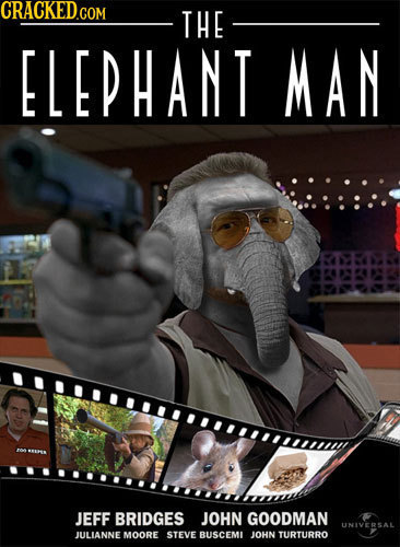 CRACKED THE ELEPHANT MAN JEFF BRIDGES JOHN GOODMAN UNIVERSAL JULIANNE MOORE STEVE BUSCEMI JOHN TURTURRO