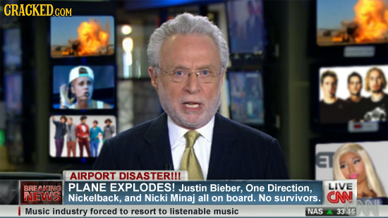 CRACKED.co COM a AIRPORT DISASTER!!! BREAKIMG PLANE EXPLODES! Justin Bieber, One Direction, LIVE NEWS Nickelback, and Nicki Minaj all on board. No sur