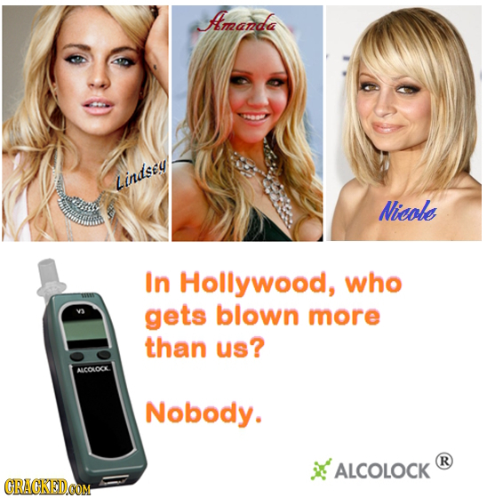 Amanda Lindsey Nieole In Hollywood, who gets blown more than US? ALCOLOCK Nobody. R ALCOLOCK 