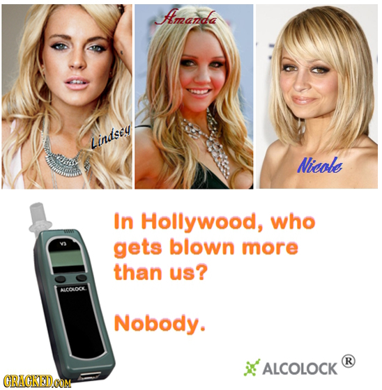 Amanda Lindsey Nieole In Hollywood, who gets blown more than US? ALCOLOCK Nobody. R ALCOLOCK