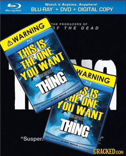 Watch it Anytime, Anywhere! BLU-RAY DVD + DIGITAL COPY alu aise THE PRODUCERS OF F THE D E AD AWARNING IS THIS ONE THE WANT WARNING YOU HNCAAENIETE TH