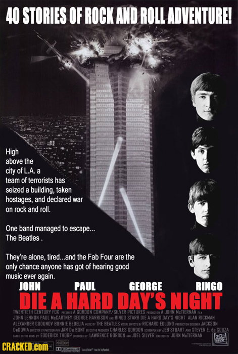 40 STORIES OF ROCK AND ROLL ADVENTURE! High above the city of L.A. a team of terrorists has seized a building, taken hostages, and declared war on roc