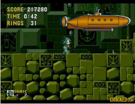 SCORE 217280 TIME 0:42 RINGS 31 N 171 3 13037 SONIC Z