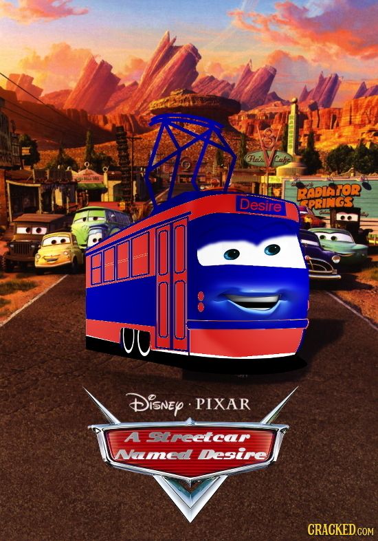 Fla's Cafe RADIATOR Desire PRINGS DiSNEY PIXAR A Sreetcar amed Desire