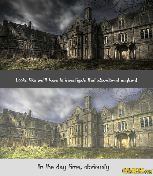 Looks like we' have to investigate that abandoned asylum! In the day time, obviously CRACKEDCON
