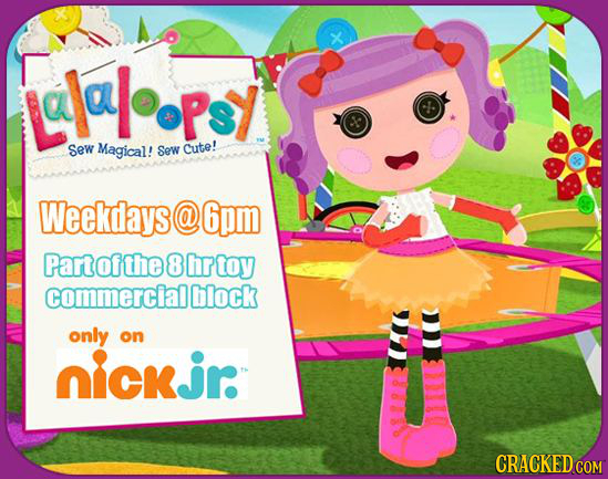 Lqla Psy Sew Magical! Sew Cute! Weekdays @ 6pm Partofthe 8hr toy commerciall block only on nickir &LR CRACKED COM 