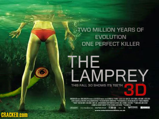 TWO MILLION YEARS OF EVOLUTION ONE PERFECT KILLER THE LAMPREY THIS FALL 3D SHOWS ITS TEETH 3D E N CRACKED.COM 