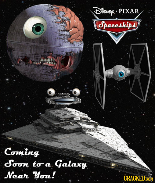 DISNEY PIXAR Spaceships Coming Soon to Galaxy a Ncar You! CRACKED COM