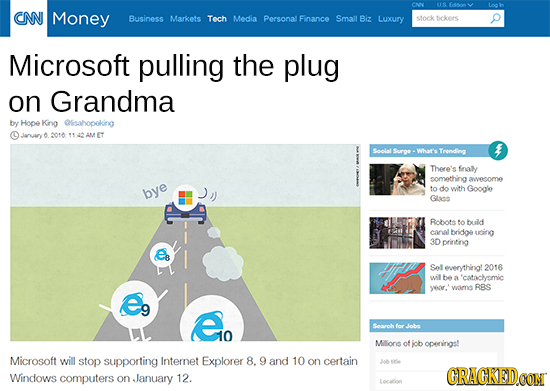 cnN US don Loo CNN Money Business Markets Tech Media Personal Finance Small Biz Luxury stock bckers Microsoft pulling the plug on Grandma by Hope Kng