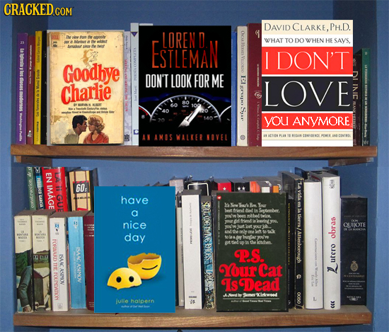 CRAtH DAVID CLARKE, PH.D. LOREN ESTLEMAN D WHAT TO DO WHEN HE SAYS. I DON'T Goodbye DON'T LOOK FOR ME Charlie LOVE 60 80 AR you ANYMORE A AMOS WALLER