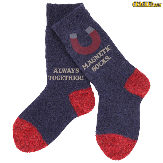 CRACKEDCON W ALWAYS MAGNETIC SOCKS. TOGETHER!