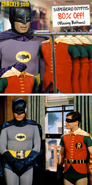 CRACKED.com SUPEHERO OUTFITS 80% Off! (issing BoHtoms) R