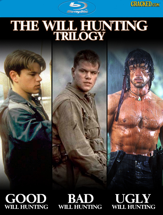 CRACKED lu-raydisc THE WILL HUNTING TRILOGY GOOD BAD UGLY WILL HUNTING WILL HUNTING WILL HUNTING