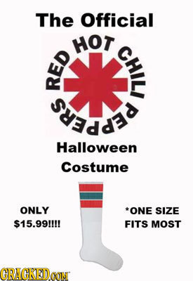 The Official HOT CHIL RED Halloween Costume ONLY *ONE SIZE $15.99!! FITS MOST GRAGKEDON CON