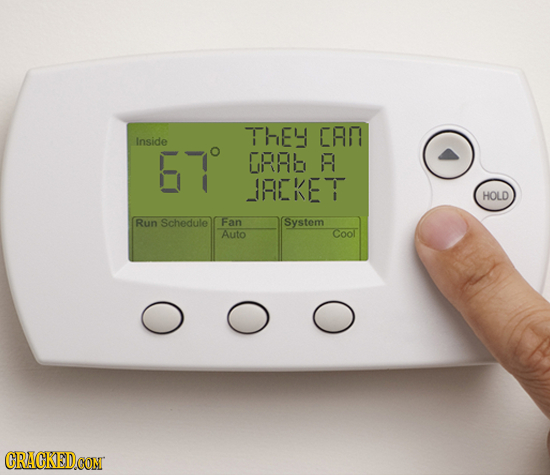 THEY CRN Inside 67 GRB F LIFCKET HOLD Run Schedule Fan System Auto Coot CRACKEDCON