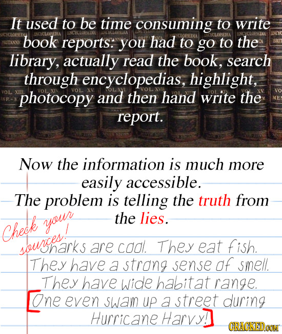 It used to be time consuming to write OCLOPEDLA BOCLOPEDLA IENCYCLOBEDEA CLOPEDLA CCLOPEMA ENCYCLOBEDLA book reports: you had to go to the library, ac