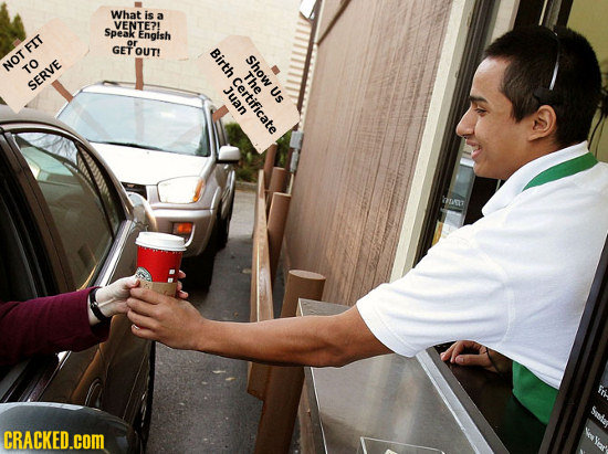 What is a VENTE?71 Speak Engish FIT GETOUT! or Birth Show NOT TO The Certificate SERVE Juan Us m CRACKED.cOM