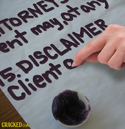 an TORNE may ht .DISCLAIMER Client