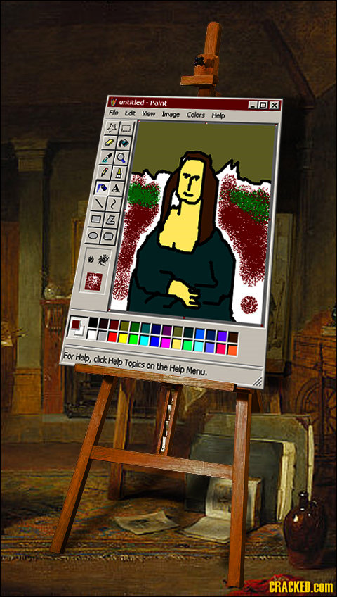 W untitled- Palnt -0X File Edt Vew Imoge Colors Hel A For Hep, click Hel Topics on the Help Menu. CRACKED.COM