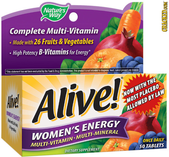 Nature's way Complete Multi-Vitamin CRACKEDOON .Made with 26 Fruits & Vegetables High Potency B-Vitamins for Energy* the Food THS any diseast. This st