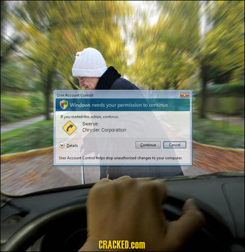 User Account Control Windows needs your permission to continue f you startedthis action continue Swerve Chrysler Corporation Details Sontinue Cancel U