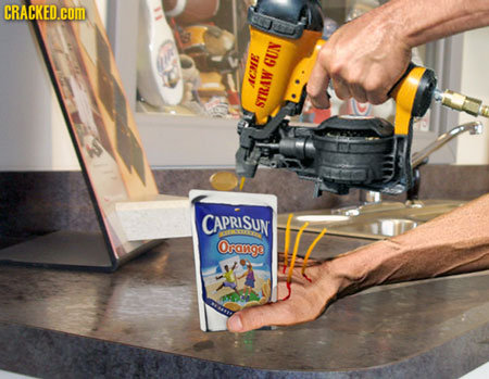 CRACKED.COM GUN ACME STRAW CAPRISUN Orangg