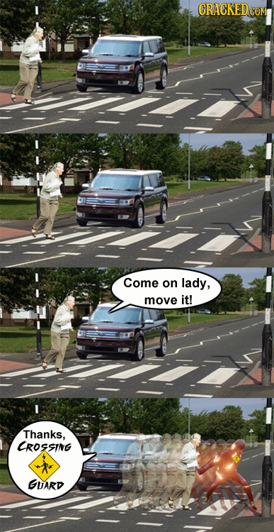 CRACKEDCON Come on lady, move it! Thanks, CROSSING GUARP