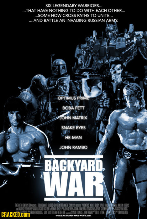 SIXLEGENDARYWARRIORS... ...THAT HAVE NOTHING TO DO WITH EACH OTHER... ...SOME HOW CROSS PATHS TO UNITE... ....AND BATTLE AN INVADING RUSSIAN ARMY. OPT