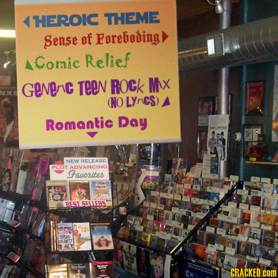 HEROIC THEME Sense of Foreboding Comic Relief Generc TeeN ROCk MiX NO LYnCS) Romantic Day NEW RELEASE PLOT ADVANCING Favorites AL ERER BEST 5ELLERS 10