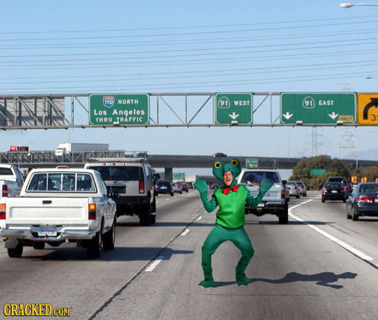 110 NORTH 91 WEST 91 EAST Los Angeles THRU IRAFFIC ONLY 3