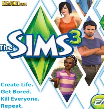 GRAGKED con SIMS3 The Create Life. Get Bored. Kill Everyone. Repeat. 